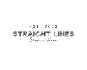 Retro Lined Fashion logo design