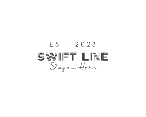 Retro Lined Fashion logo design