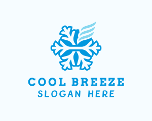 Cooling Snowflake Breeze logo design