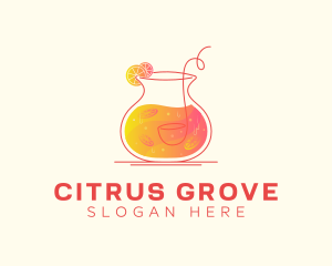 Orange Citrus Juice logo design