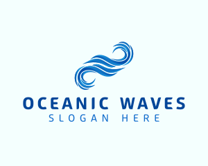 Ocean Water Wave logo design