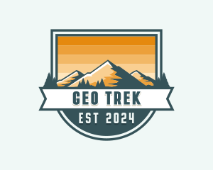 Trek Mountaineer Hiking logo design