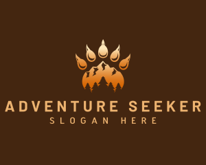 Mountain Adventure Claw logo design