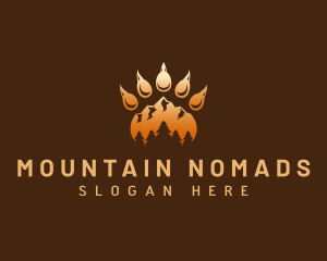 Mountain Adventure Claw logo design