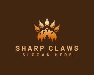 Mountain Adventure Claw logo design