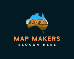 Australia Mountain Landscape logo design