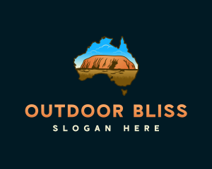 Australia Mountain Landscape logo design