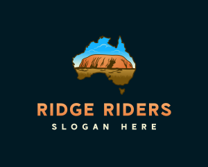 Australia Mountain Landscape logo design