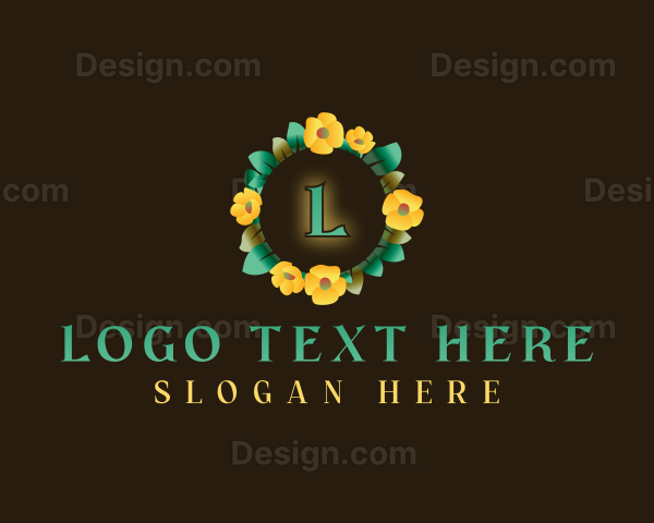 Flower Wreath Bouquet Logo