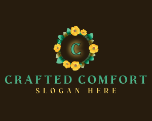 Flower Wreath Bouquet logo design