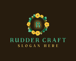 Flower Wreath Bouquet logo design