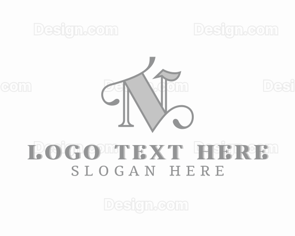 Fashion Styling Boutique Letter N Logo