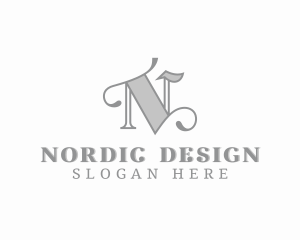 Fashion Styling Boutique Letter N logo design