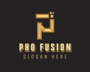 Business Pixel Letter P logo design