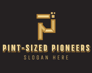 Business Pixel Letter P logo design