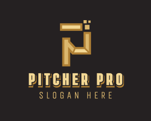 Business Pixel Letter P logo design