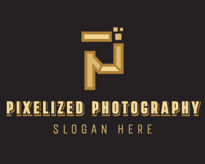 Business Pixel Letter P logo design