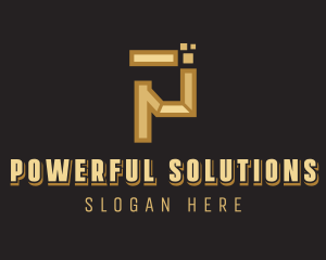 Business Pixel Letter P logo design