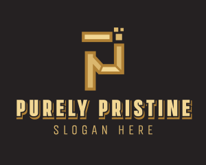 Business Pixel Letter P logo design