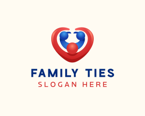 Love Heart Family logo design