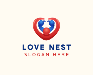 Love Heart Family logo design