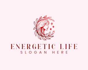 Woman Leaf Wellness logo design