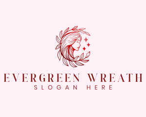 Woman Leaf Wellness logo design