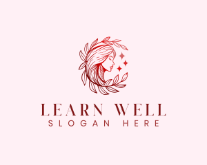 Woman Leaf Wellness logo design