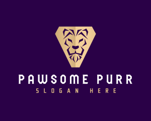 Lion Feline Animal logo design