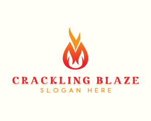 Fire Flame Camping logo design