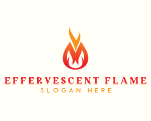 Fire Flame Camping logo design