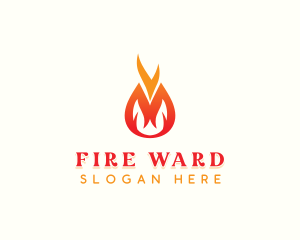 Fire Flame Camping logo design