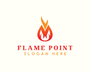 Fire Flame Camping logo design