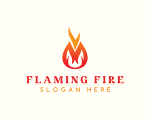 Fire Flame Camping logo design