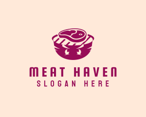 Angry Meat Grill logo design