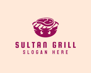 Angry Meat Grill logo design