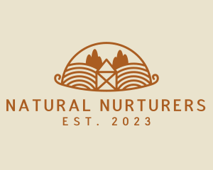 Rural Agriculture Farm Field logo design