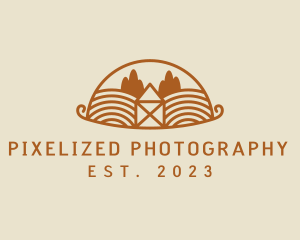 Rural Agriculture Farm Field logo design