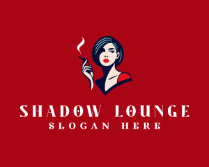 Retro Woman Smoke logo