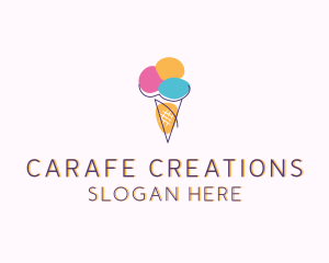 Ice Cream Sweet Dessert Logo