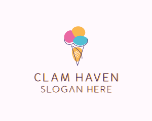 Ice Cream Sweet Dessert Logo