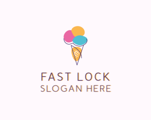 Ice Cream Sweet Dessert Logo