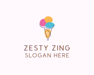 Ice Cream Sweet Dessert Logo