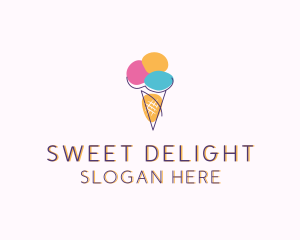 Ice Cream Sweet Dessert logo design