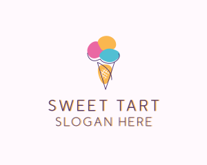 Ice Cream Sweet Dessert logo design