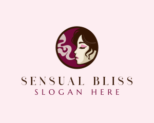 Beauty Woman Smoking logo design