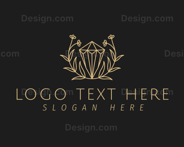 Floral Crystal Jewel Logo