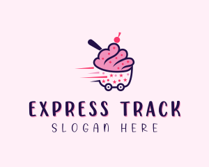 Cupcake Express Delivery logo design