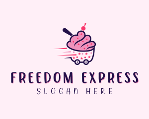 Cupcake Express Delivery logo design