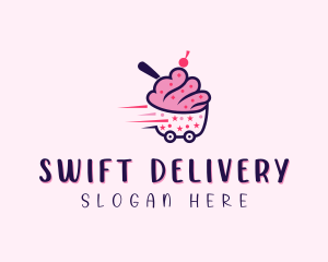 Cupcake Express Delivery logo design